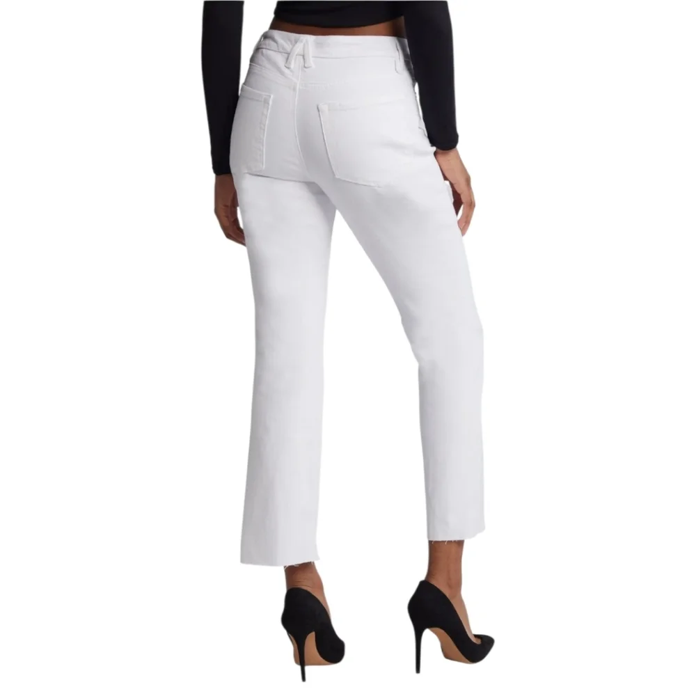 Good Straight High Waist Raw Hem Straight Leg Jeans - Picture 2 of 7